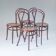 1900s Set of Four Bentwood and Cane Dining Chairs by Josef Hoffmann, Labele