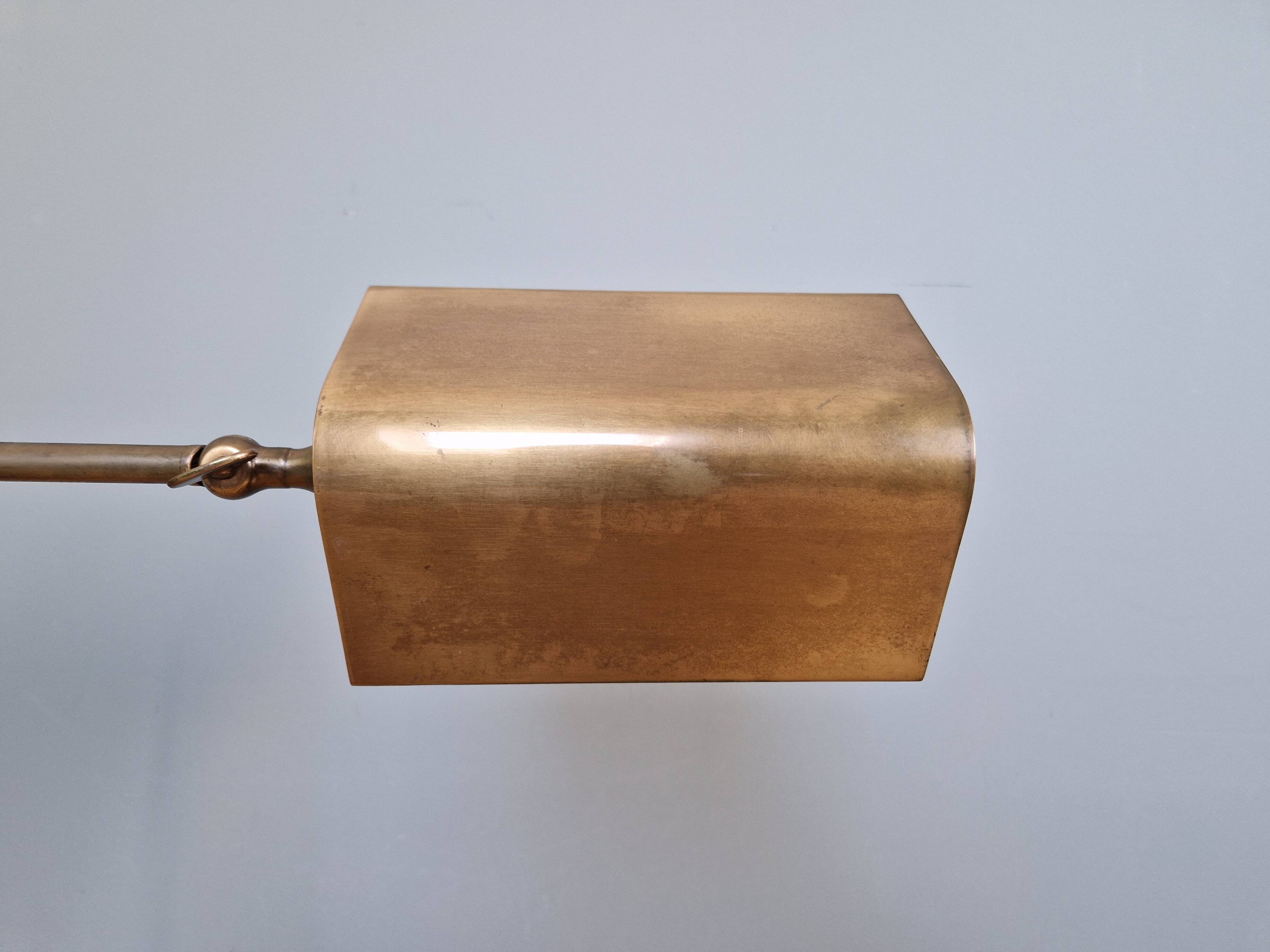 Brass floor lamp, Florian Schulz, Reiminterline, 1970