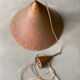 Brutalist pendant lamp, hand-hammered copper, E.S Horn Aalestrup, Denmark 1950-60