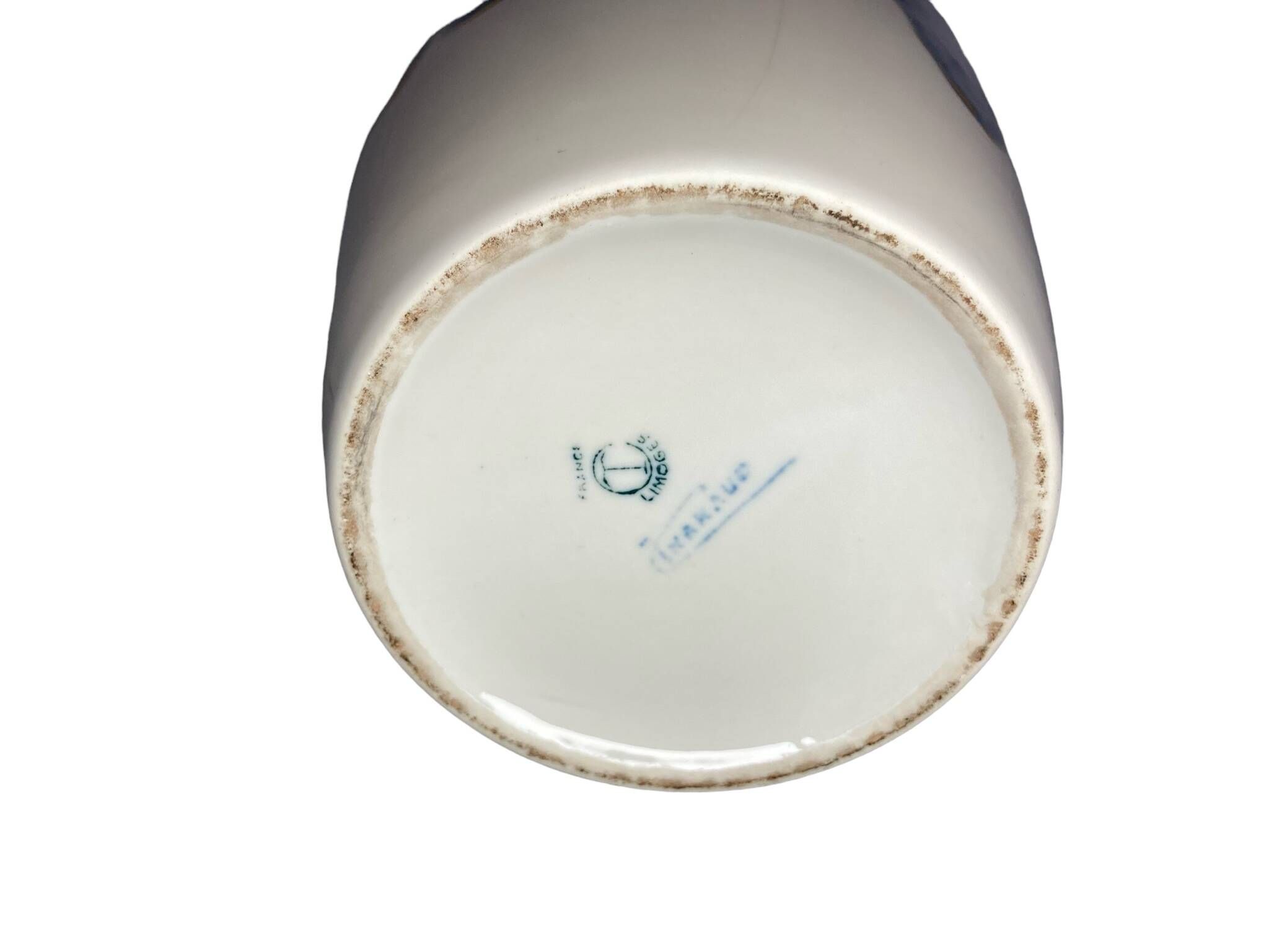 Tharaud, important Limoges Art Deco porcelain vase from the early 20th century