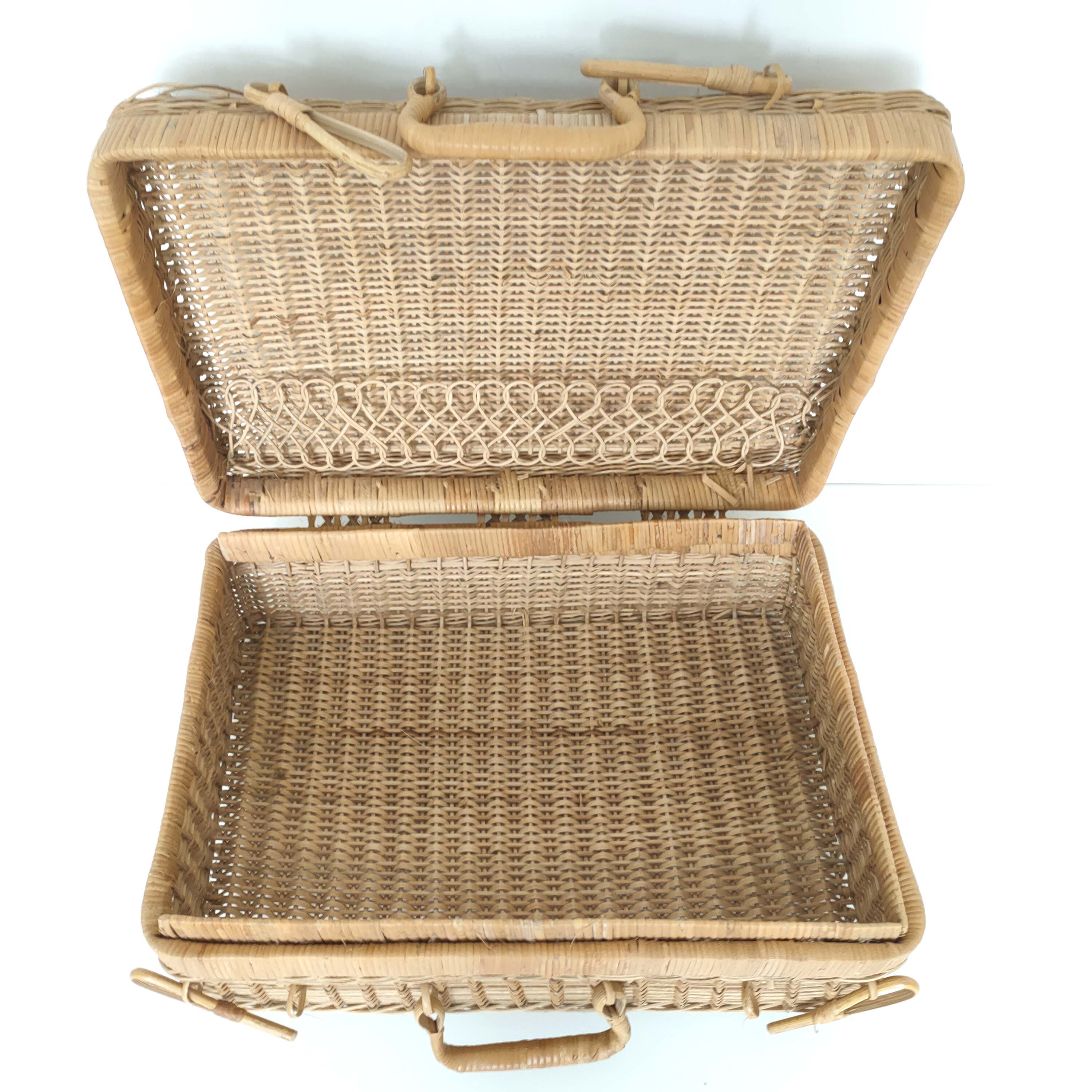 Rattan suitcase