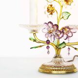 Incredible large gilt and crystal Floral table lamp by Palwa