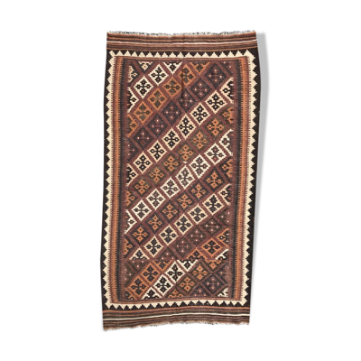 Kilim ancien persan ghashghai tissé main 131x246 cm