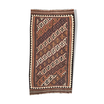 Kilim ancien persan ghashghai tissé main 131x246 cm