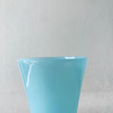 Large old blue opaline vase