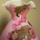 Pink vase, Murano Kristall Mery, blown glass with inclusions