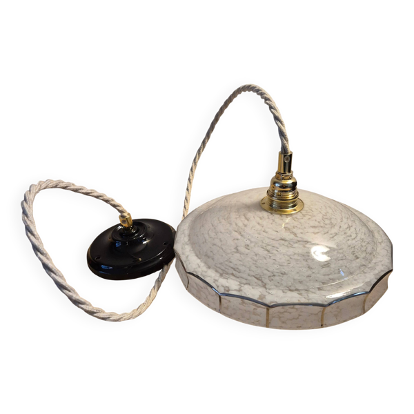Suspension globe en verre des années 50