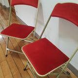 Folding chairs in chaisor velvet