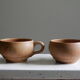 2 enamelled sandstone cups made in France, Rhodaceram 58