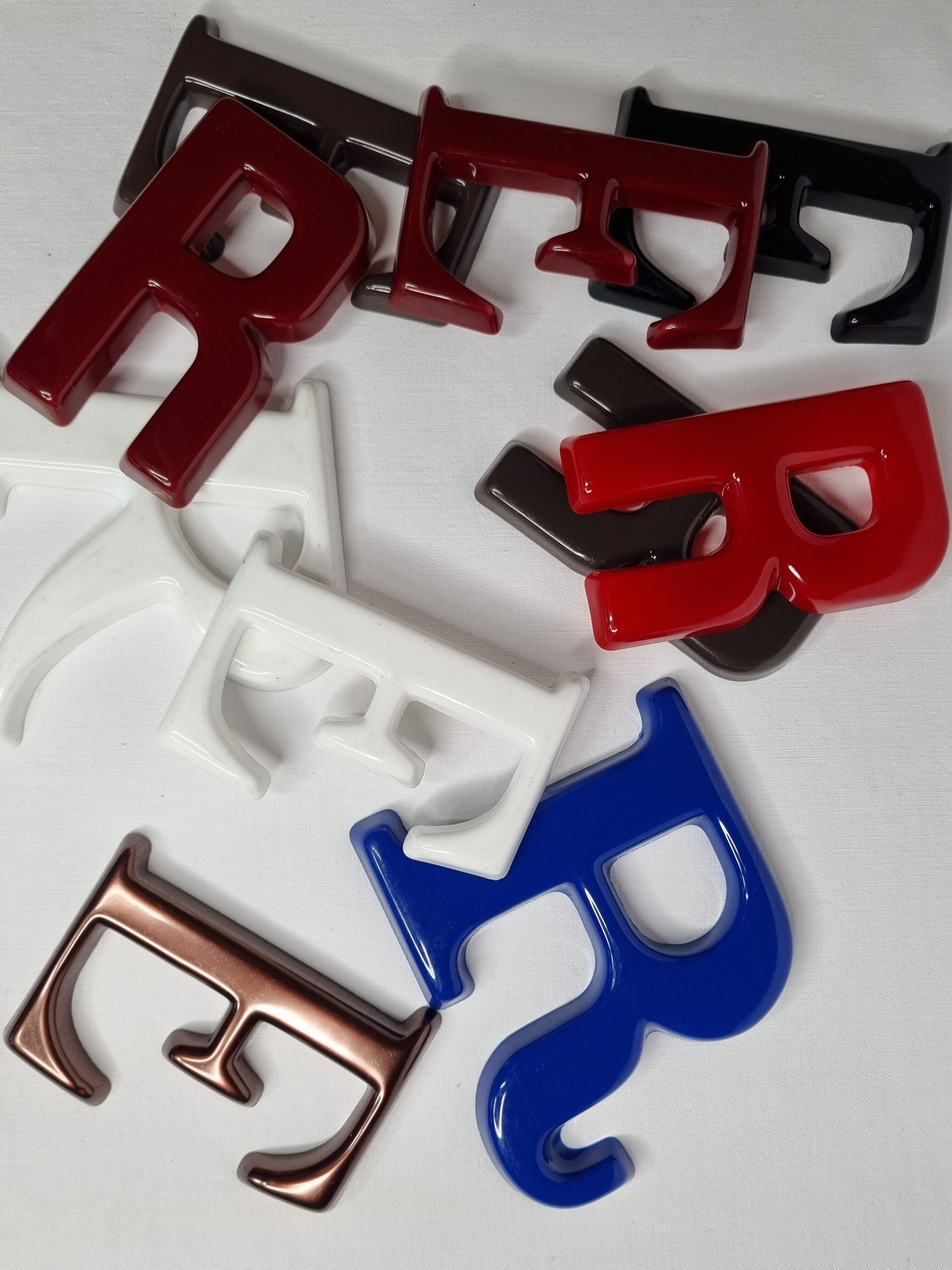 Set of 10 vintage sign letters, 11.5 cm