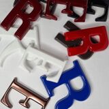 Set of 10 vintage sign letters, 11.5 cm