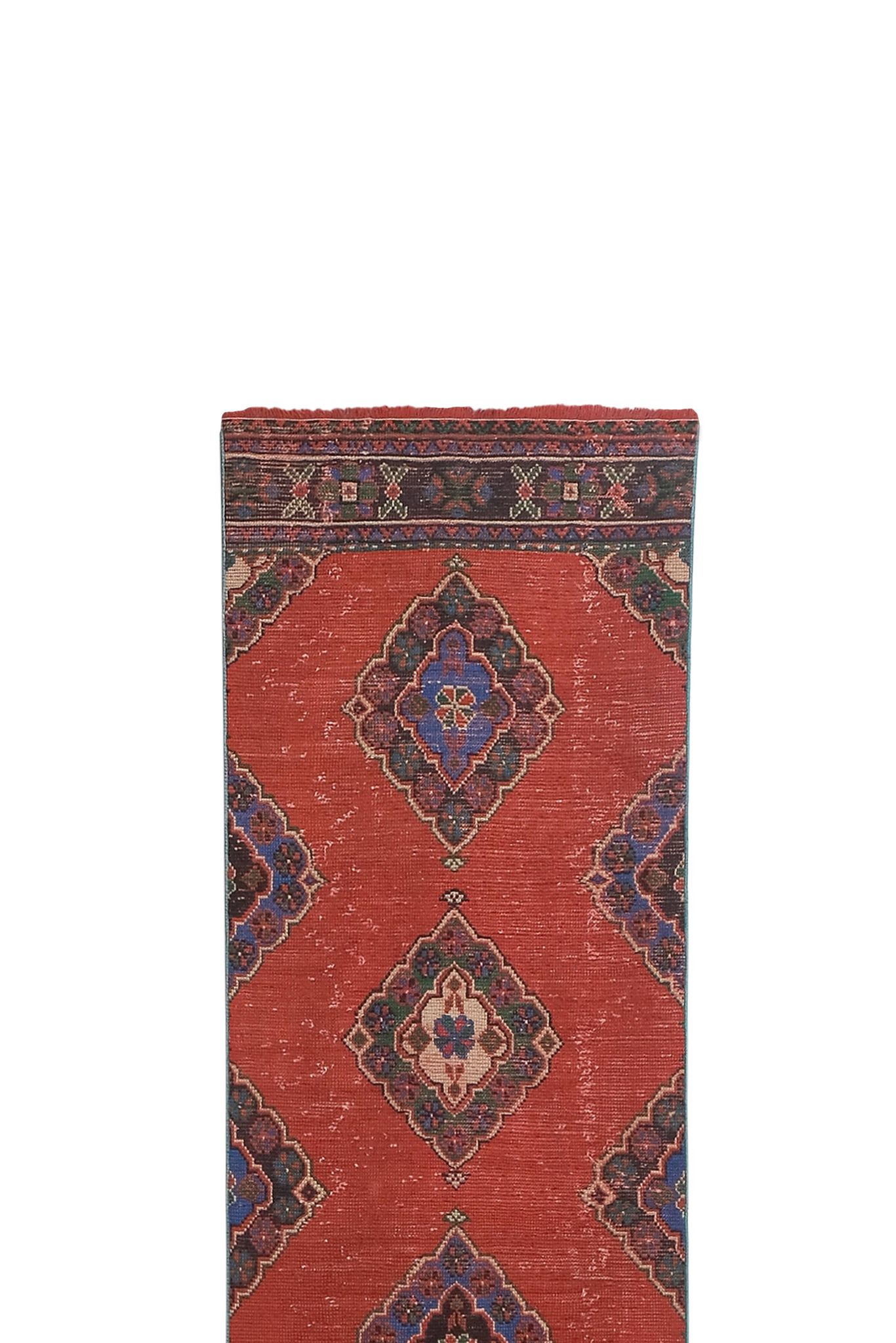 Tapis vintage turc de oushak tissé à la main 91x660 cm