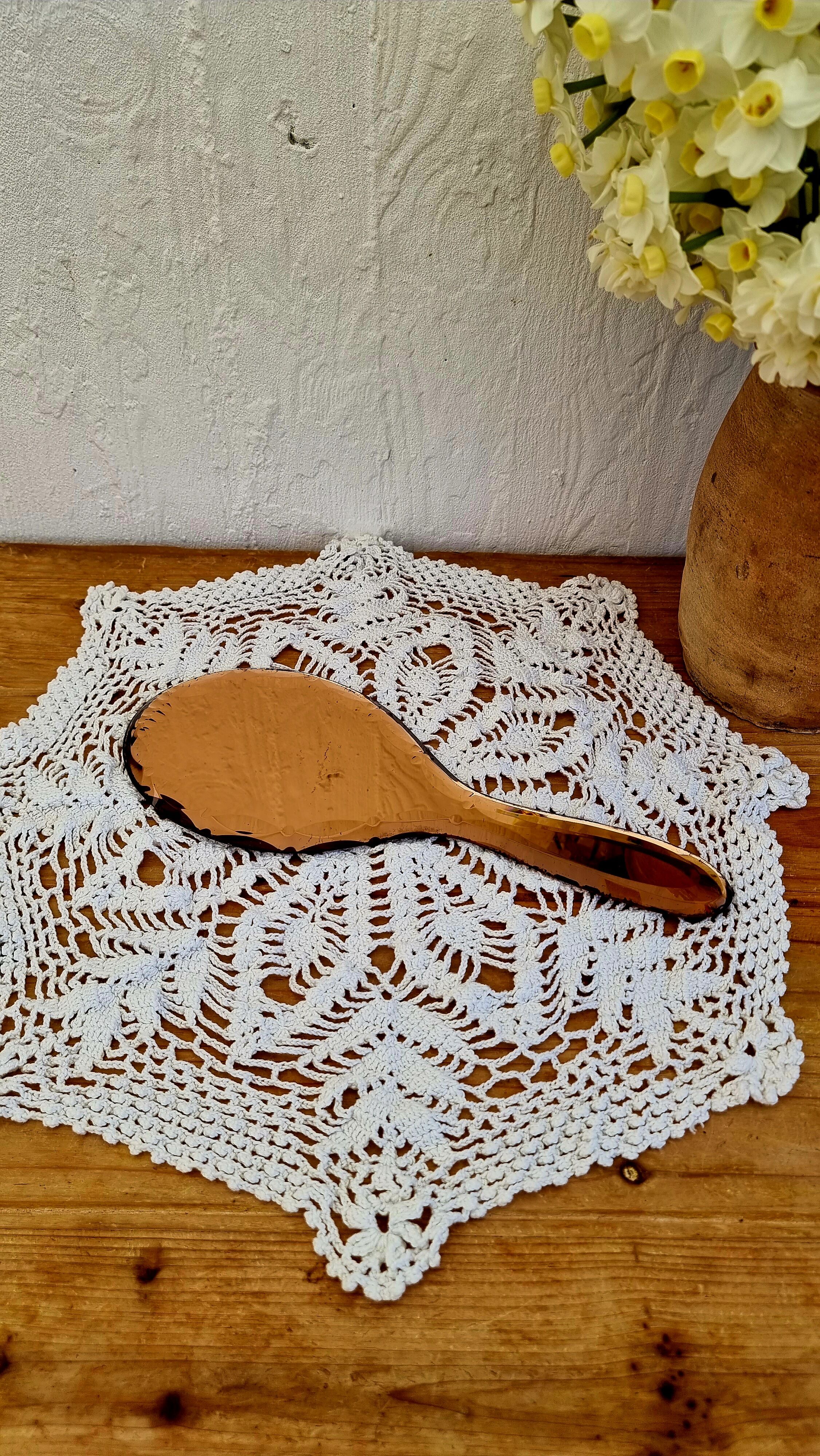 Art Deco style hand mirror