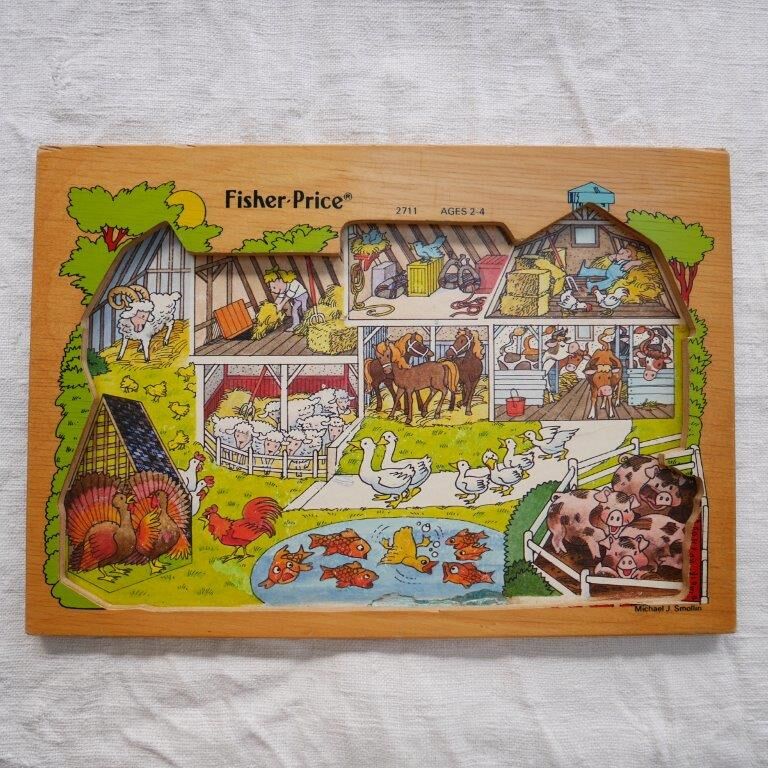 Fisher Price wooden puzzle, the farm