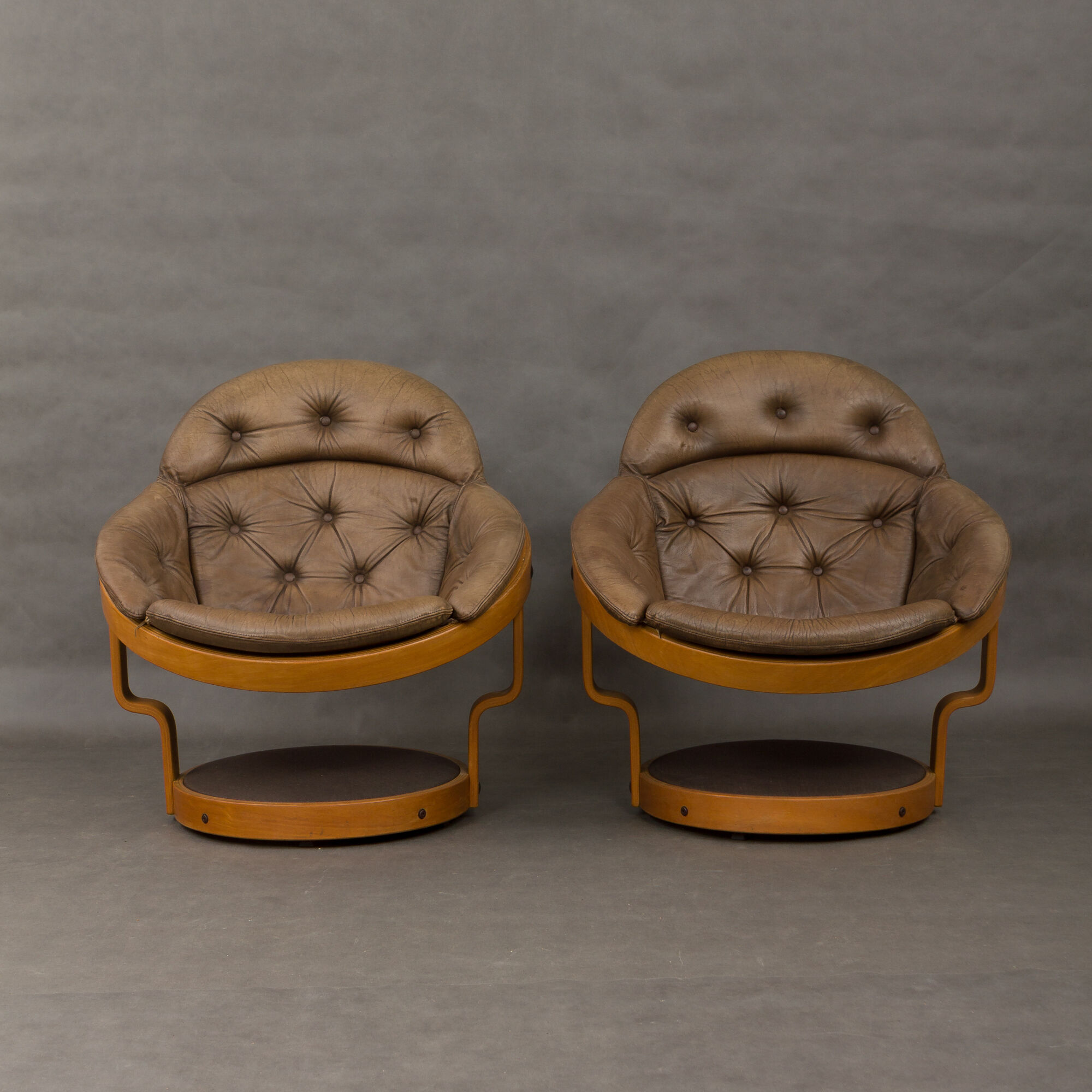Armchairs designed by Oddmund Vad in  1970