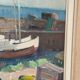 Mid Century Swedish Oil on Panel – “Boats in Port” by Eskil Skans