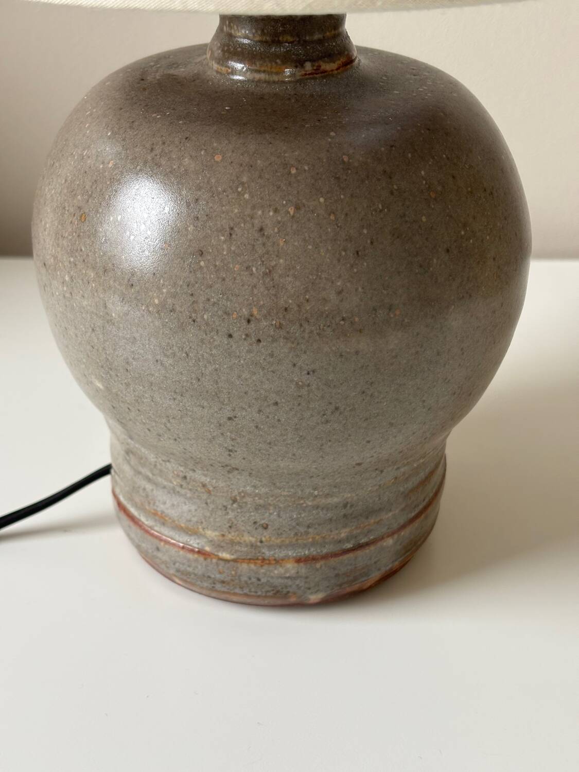 Lamp base in stoneware