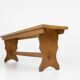 Art Deco bench in solid oak, France circa 1940