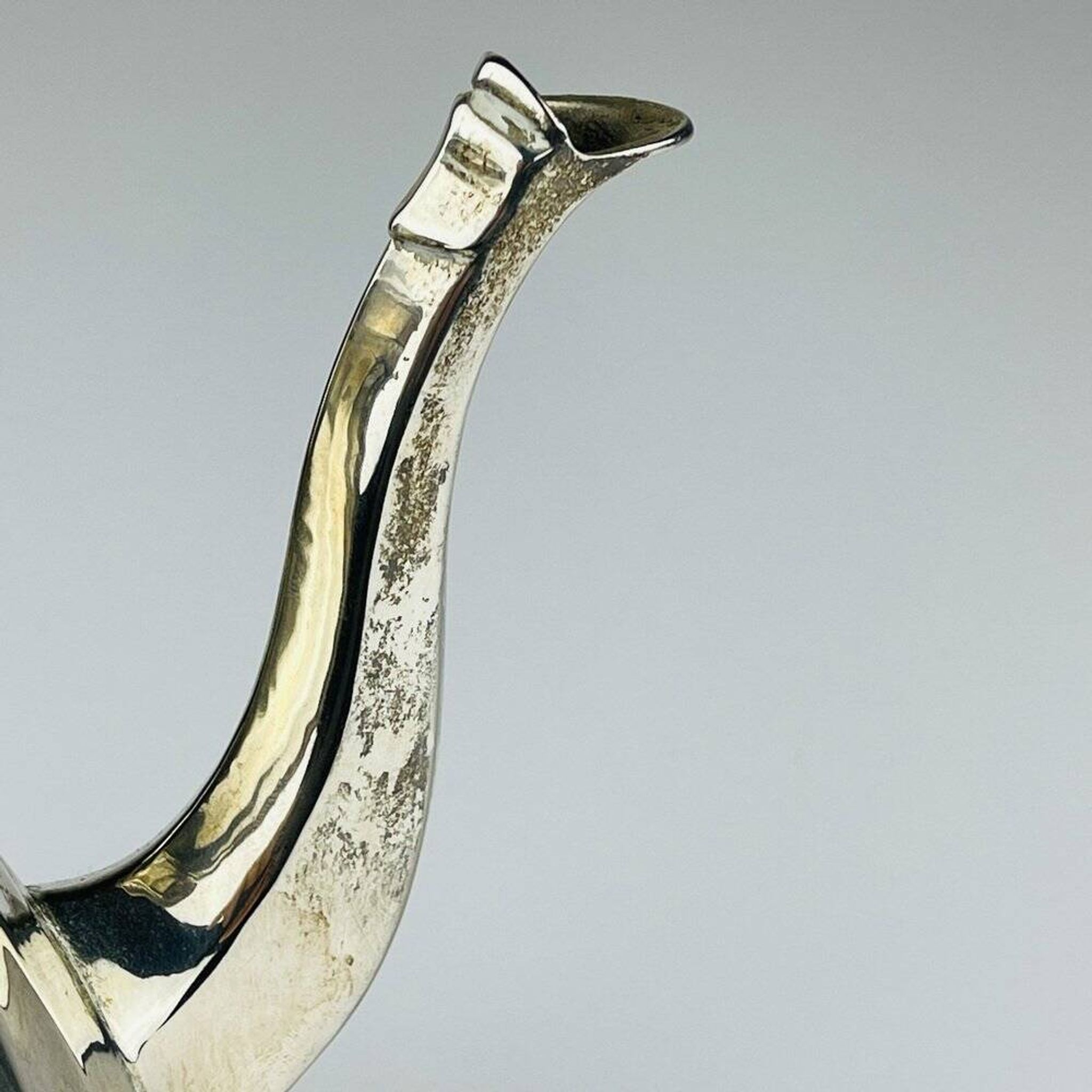 Vintage silver-plated coffee pot by Royal Sheffield, England, 1950s.