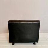 Square Armchair in Dark Brown Leather by Marco Zanuso for Arflex, 1960s