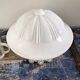 Art Deco ceiling lamp in white opaline