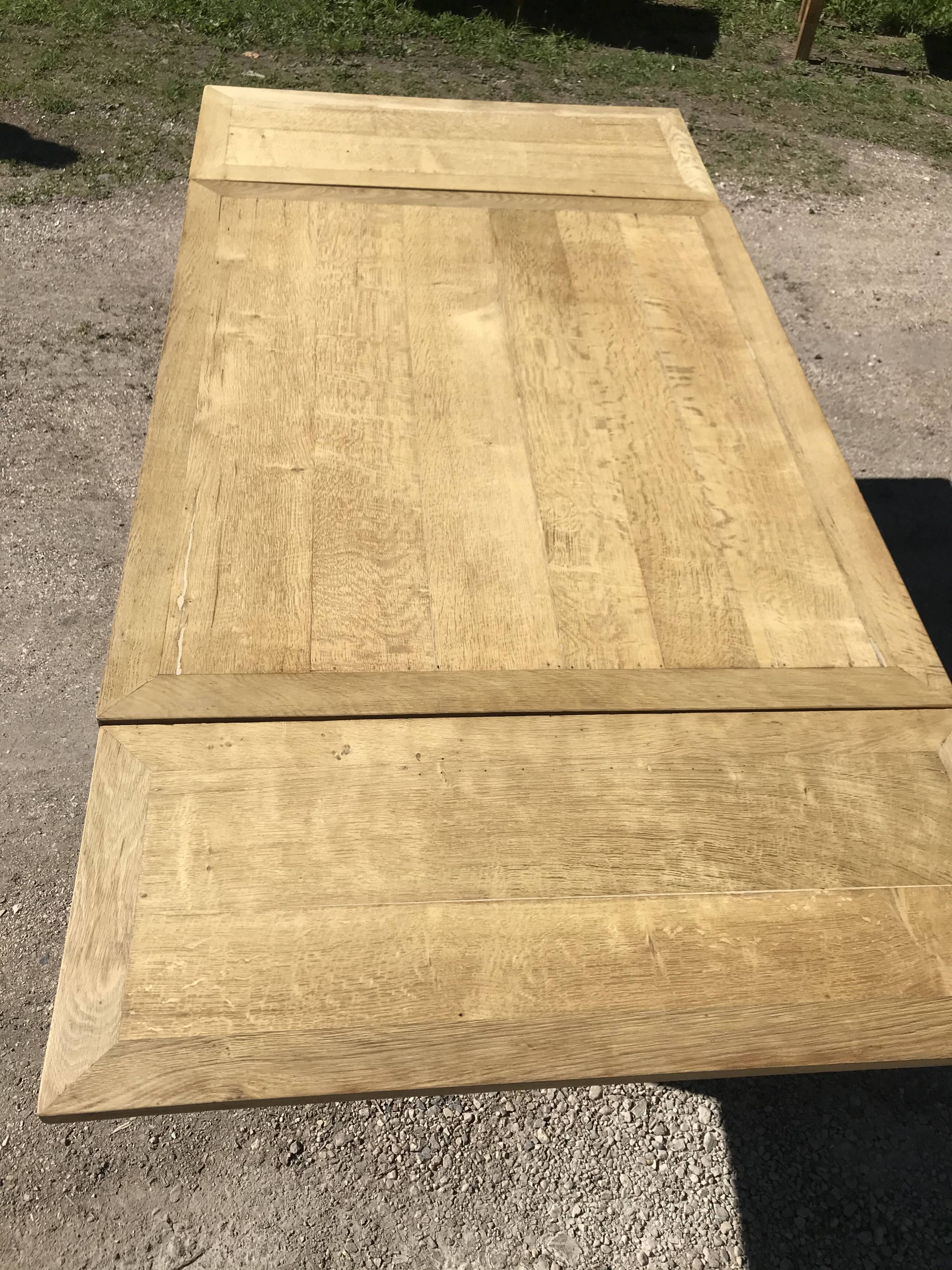 Renovated oak art deco farm table