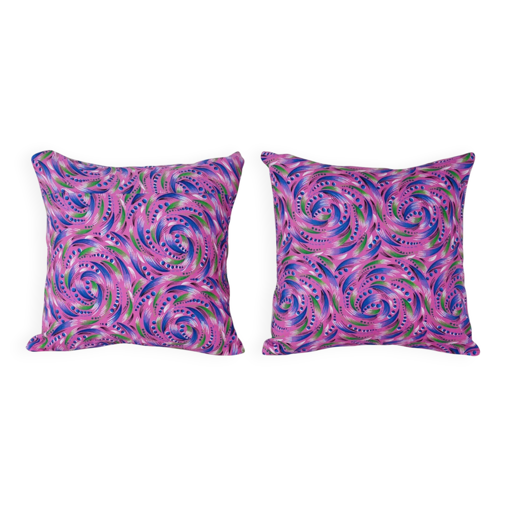 Set of 2 vintage Turkish cushion covers 41x41 cm