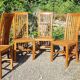 SUite 6 chaises en teck massif