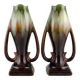 Pair of Art Deco vases – Thulin pottery – flamed glaze - 29cm