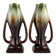 Pair of Art Deco vases – Thulin pottery – flamed glaze - 29cm