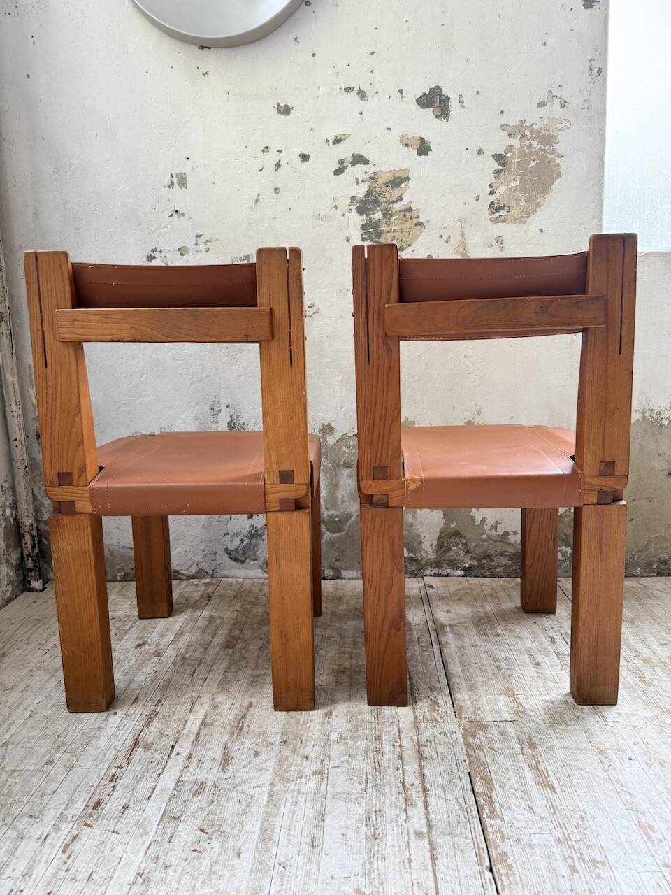 Paire de chaises Pierre Chapo S11