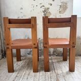 Paire de chaises Pierre Chapo S11