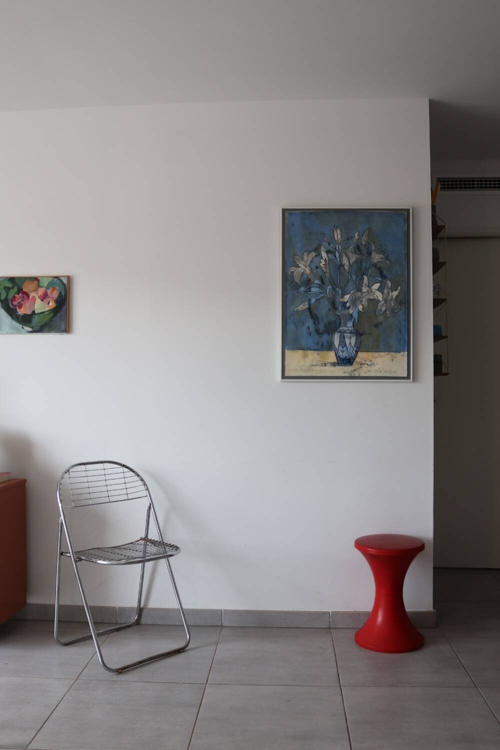 Large watercolor, pastel and ink painting signed Maria Blackey 1997