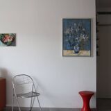 Grand Tableau aquarelle pastel et encre signé Maria Blackey 1997