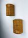 Pair of mid-century woven wicker & rattan wall sconces – Italy 1960s