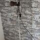 Lampadaire spots marron 1980