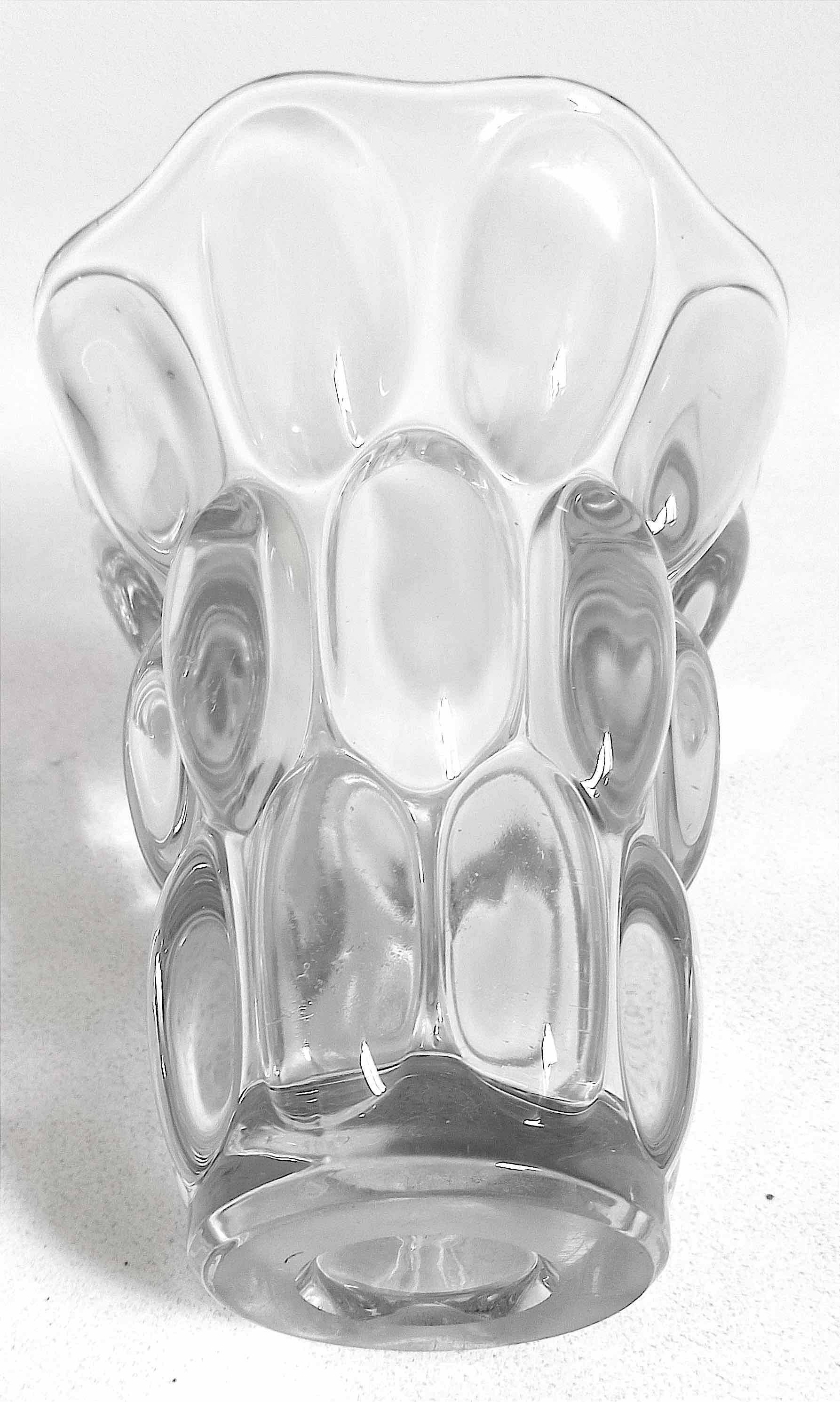 PIerre D'Avesn crystal honeycomb vase Height 20.7 cm