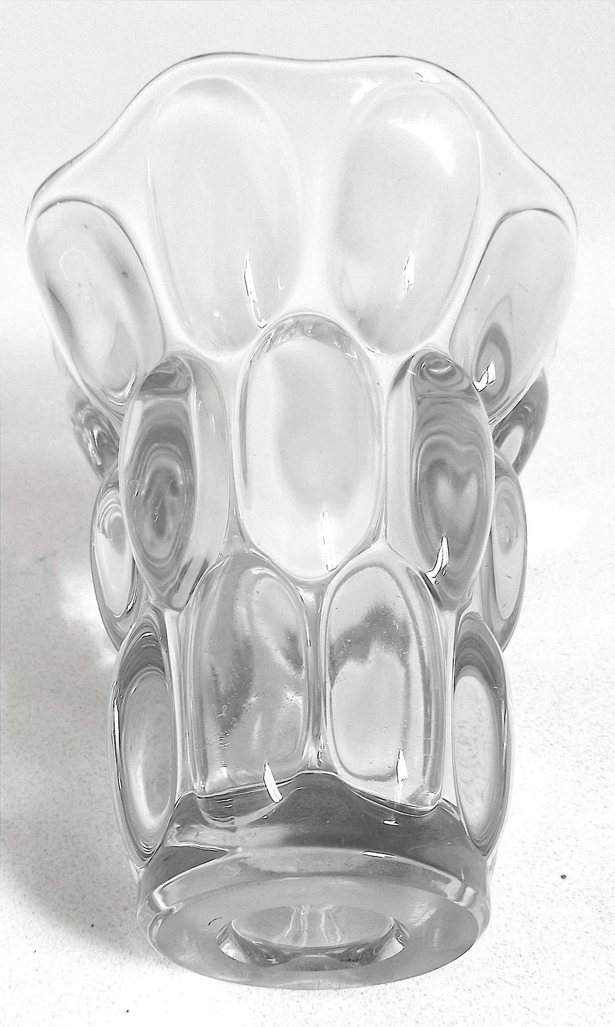 PIerre D'Avesn crystal honeycomb vase Height 20.7 cm
