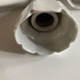 Pair of porcelain wall lights 1950 bathroom