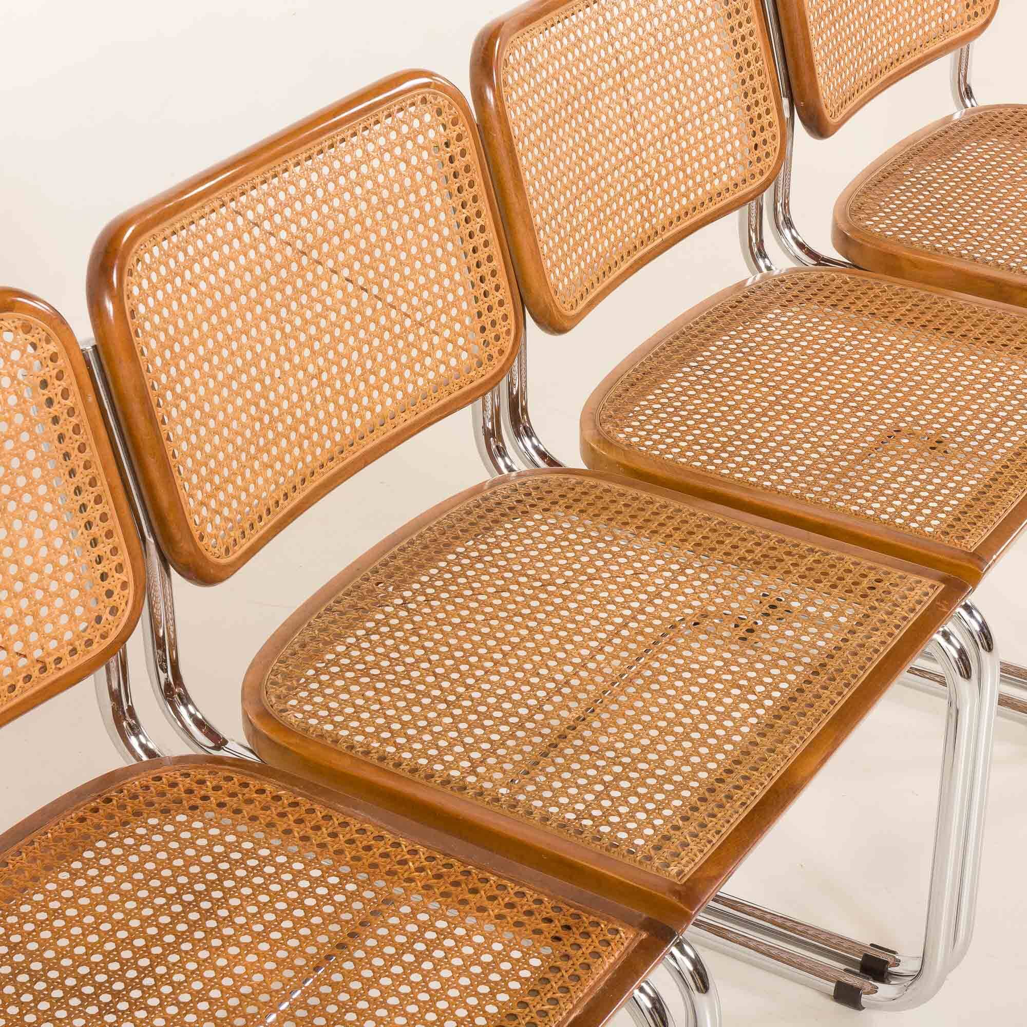Vintage Italian Cesca chairs 1970s