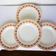 4 assiettes plates en terre de fer des Salins modèle Lucette 210802