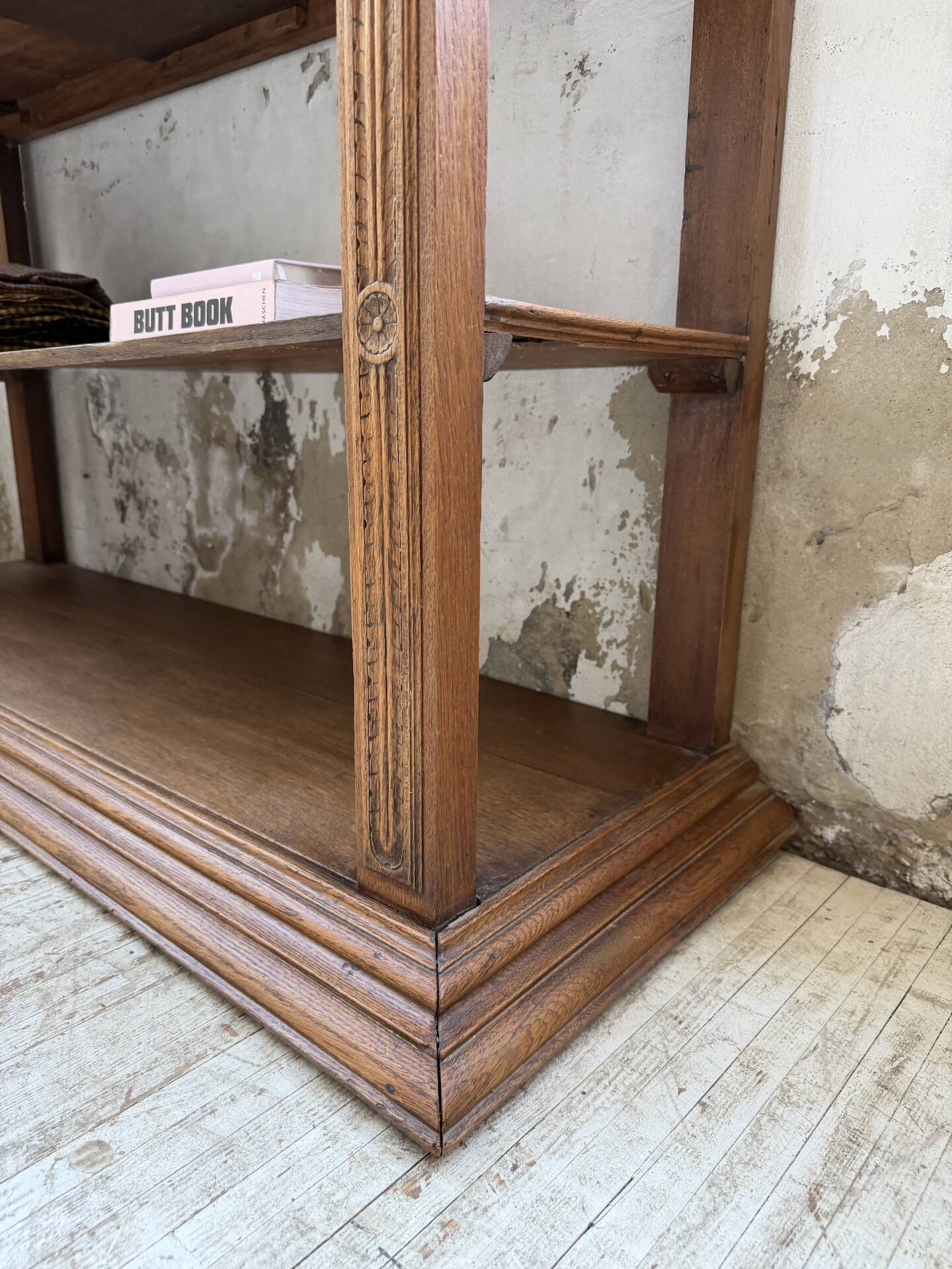19th-century oak console table
