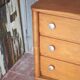 Wooden commode with 3 drawers, storage unit, antique, Art Deco