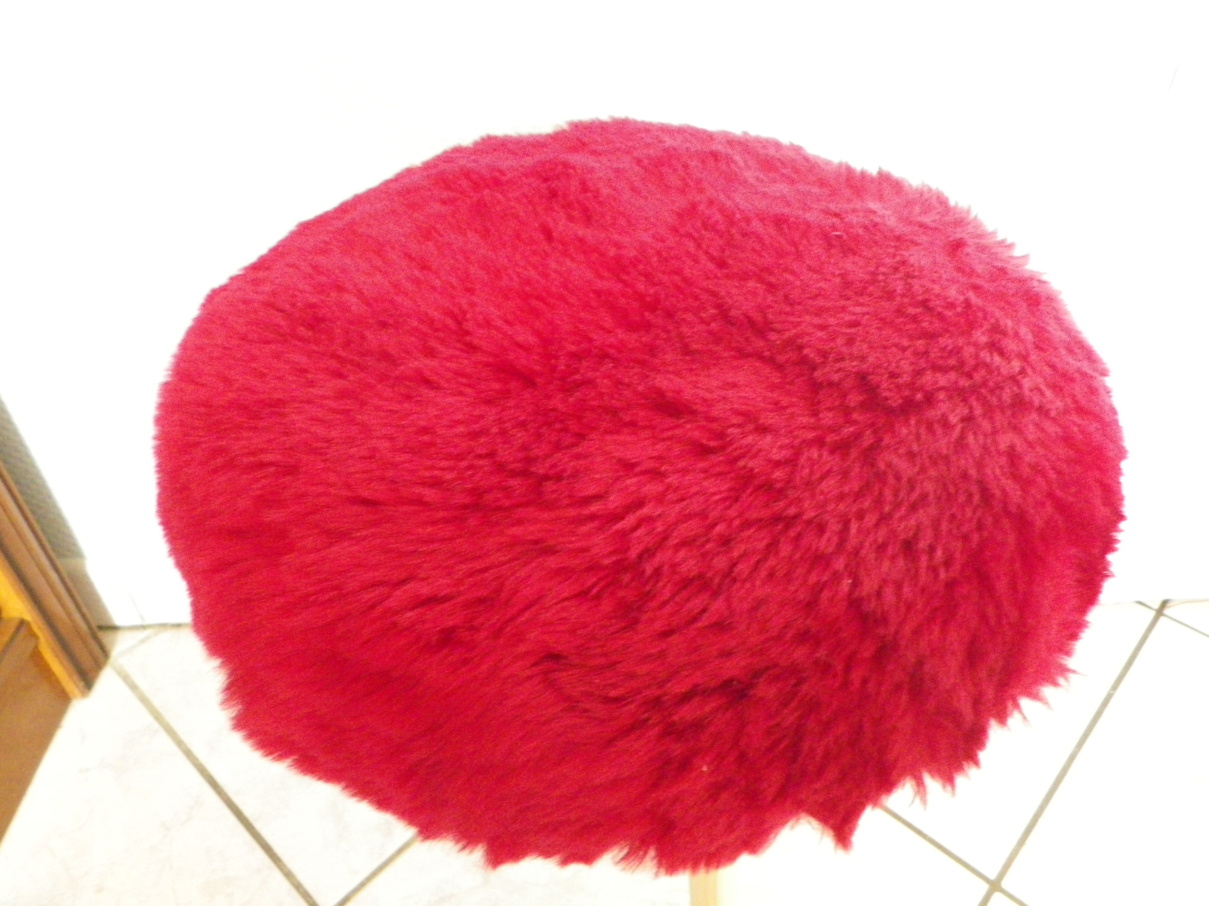 Tabouret tripode, pied compas, pelfran, années 70