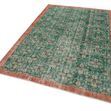 Anatolian Handwoven One-of-a-Kind 1980s Green Rug 164 cm x 253 cm