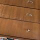 Mid-Century chest of drawers in brown teak with 6 drawers, tall model from the 1960s.