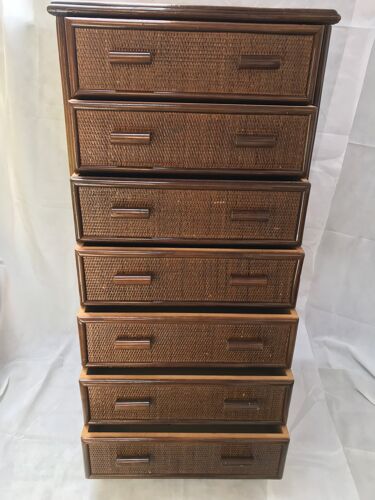Rattan chest of drawers 7 drawers