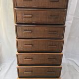 Rattan chest of drawers 7 drawers