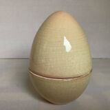 Candy box in the shape of an egg cracked ceramic