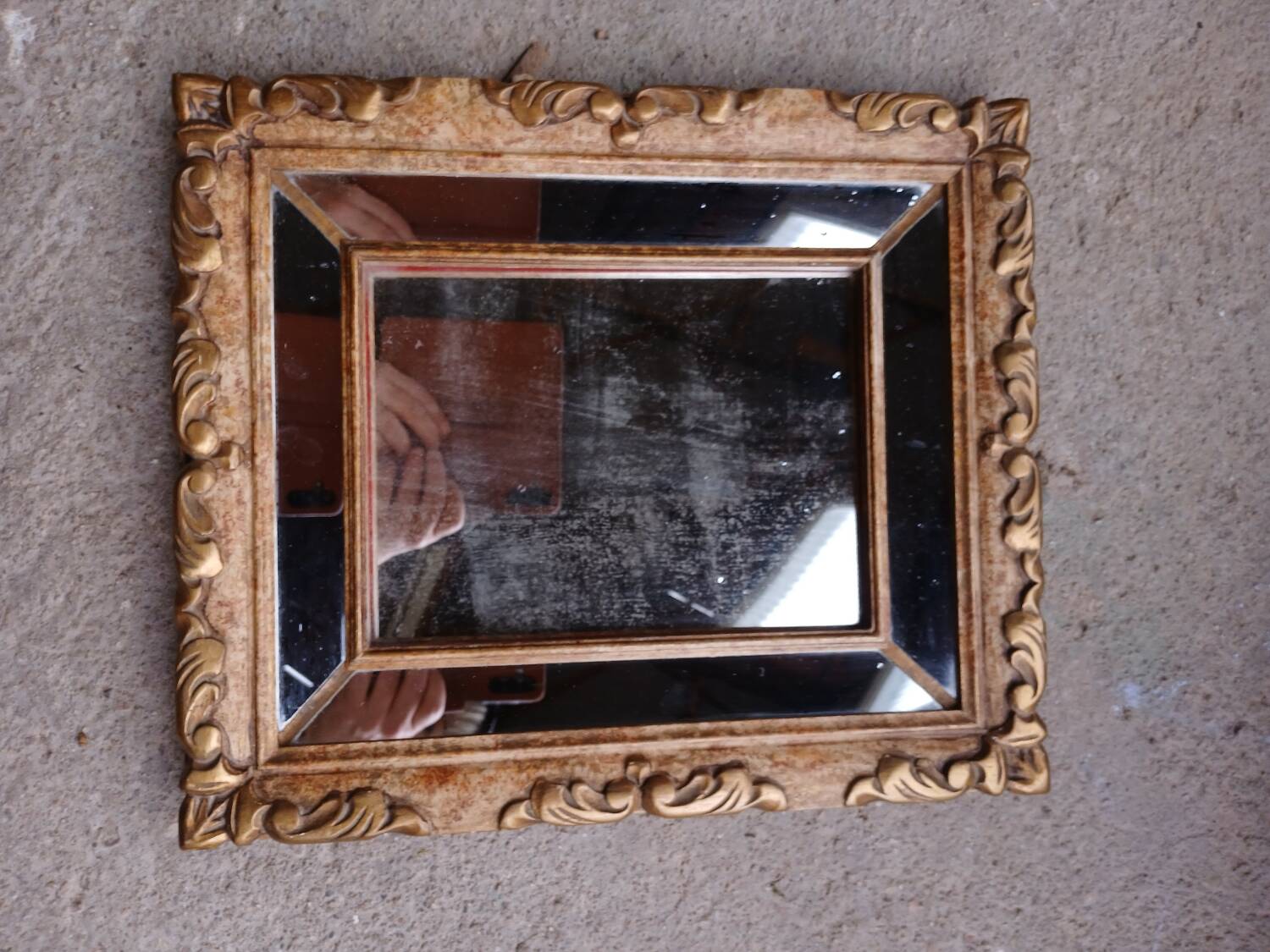 Antique beveled mirror